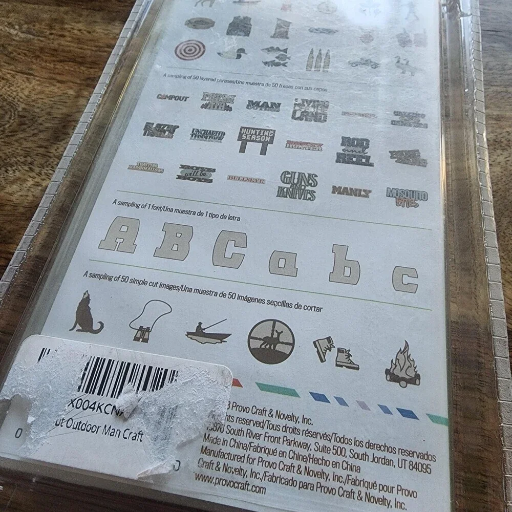 Cricut Outdoor Man Cartridge Camping Font Images Everyday Scrapbooking Craft NEW